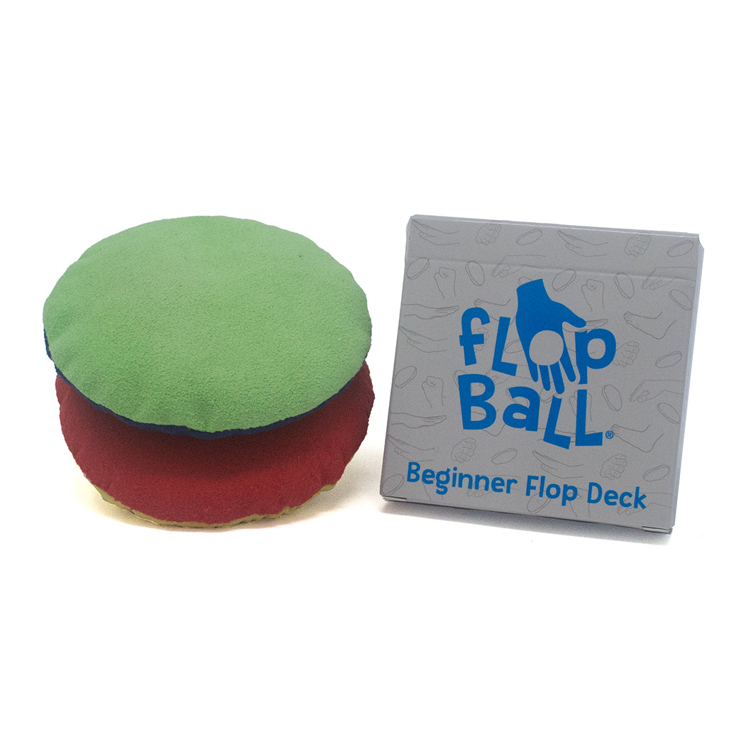 FlopBall.com Flop Ball - Packs 2-Pack with Starter Deck Grn/Blu & Red/Yel