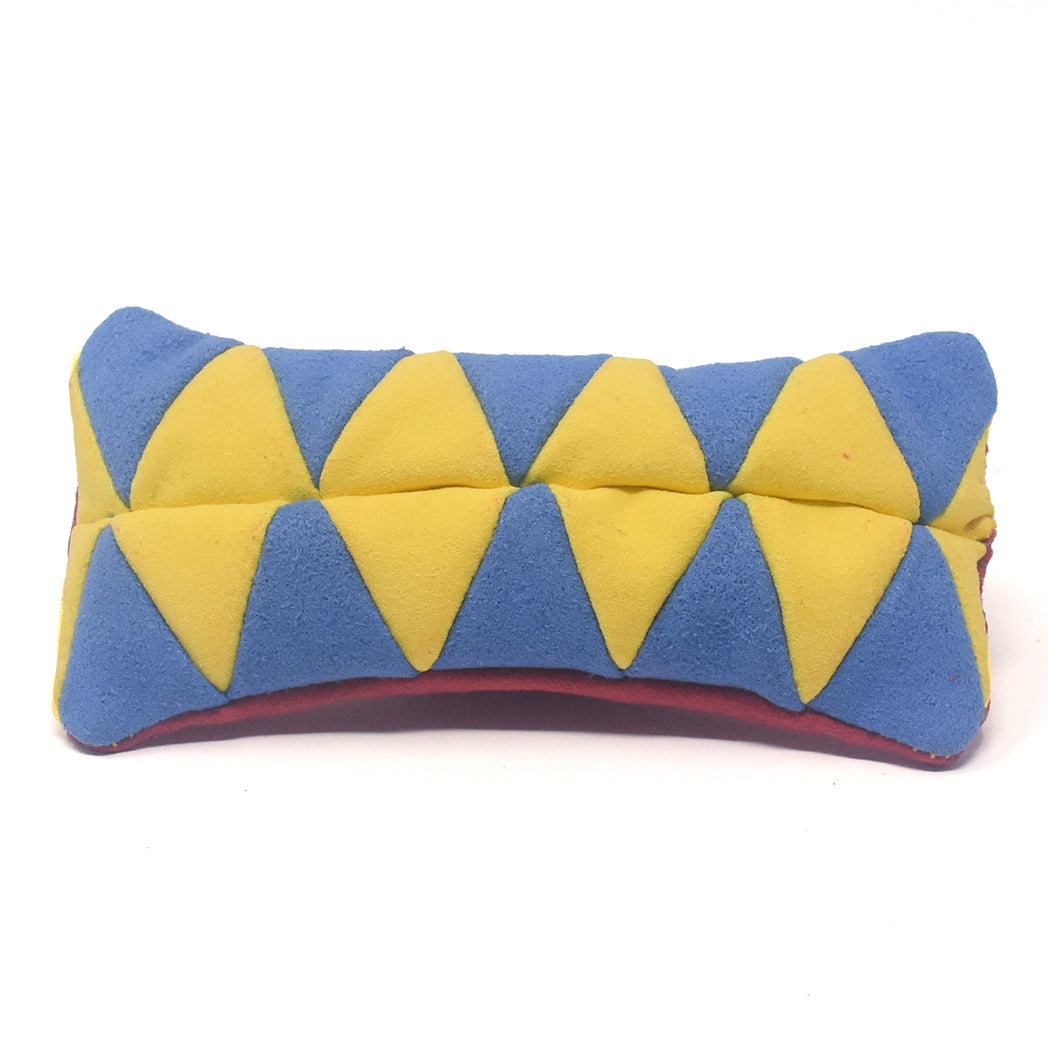 Yellow Diamonds on Blue & Red Quilted Throwback