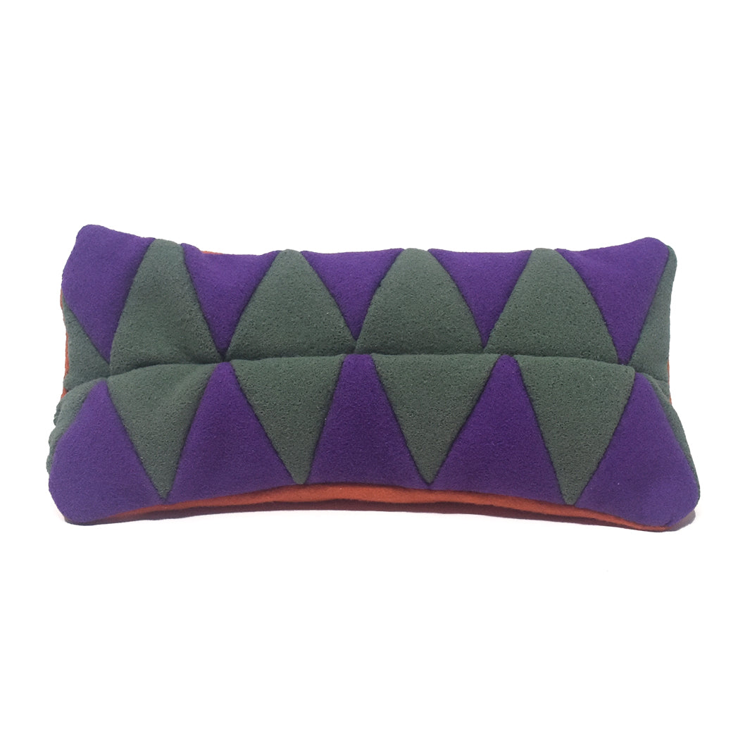 Green Diamonds on Purple & Orange Quilted Throwback