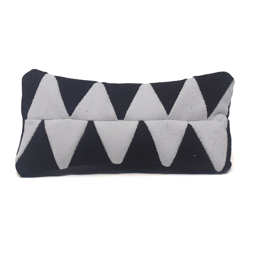 White Zig Zag on Black & Black Quilted Throwback