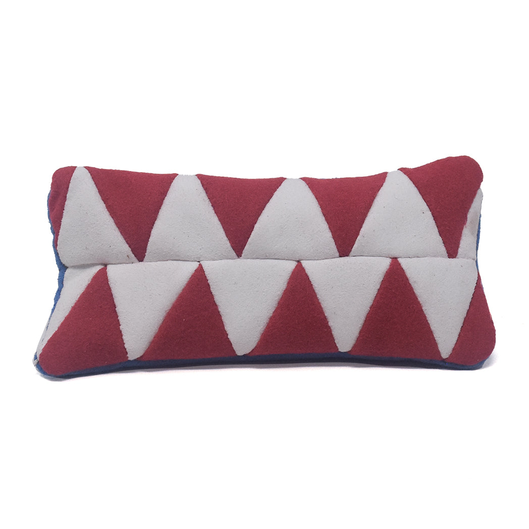 White Zig Zag on Red & Blue Quilted Throwback