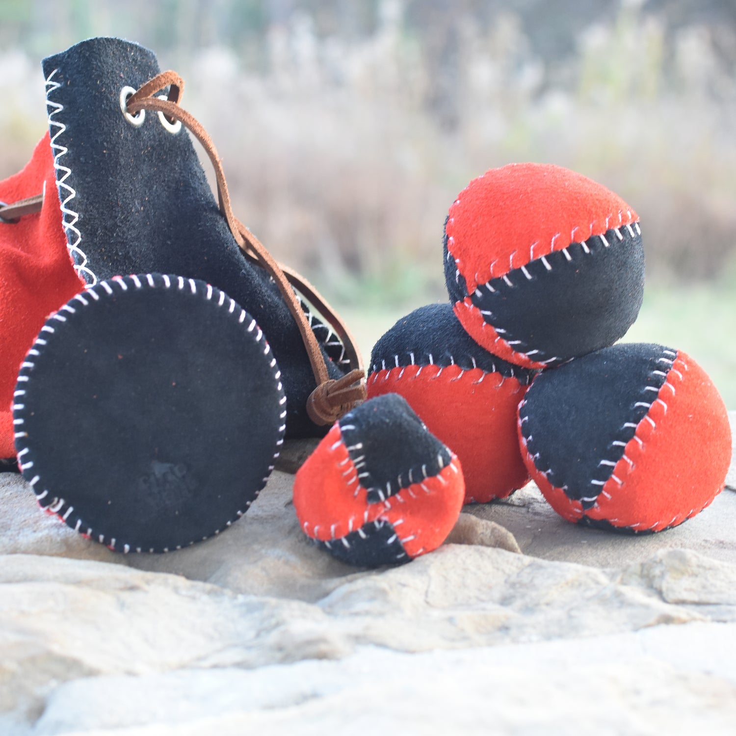 Flow on the Go Skills Pack Red juggling balls flop ball and footbag