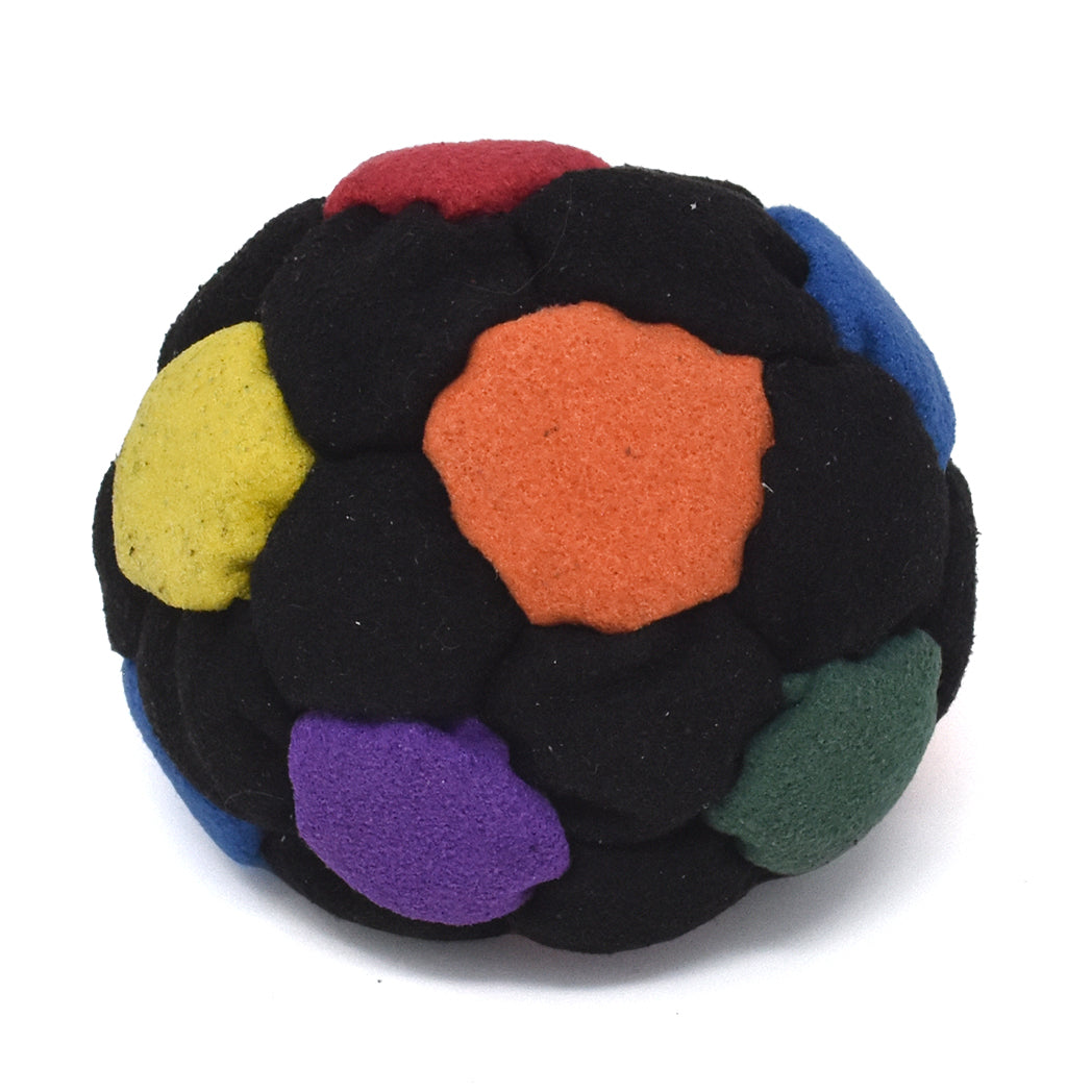 32-Panel Footbag - Rainbow Black