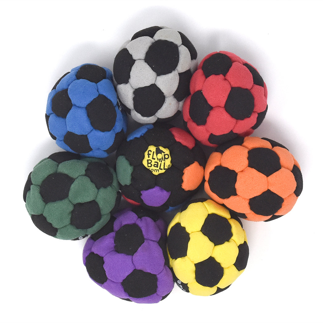 32-Panel Footbag - Rainbow Black