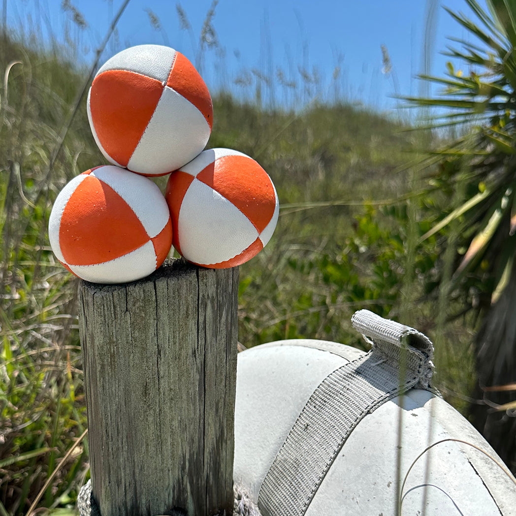 Orange & White Juggling Balls