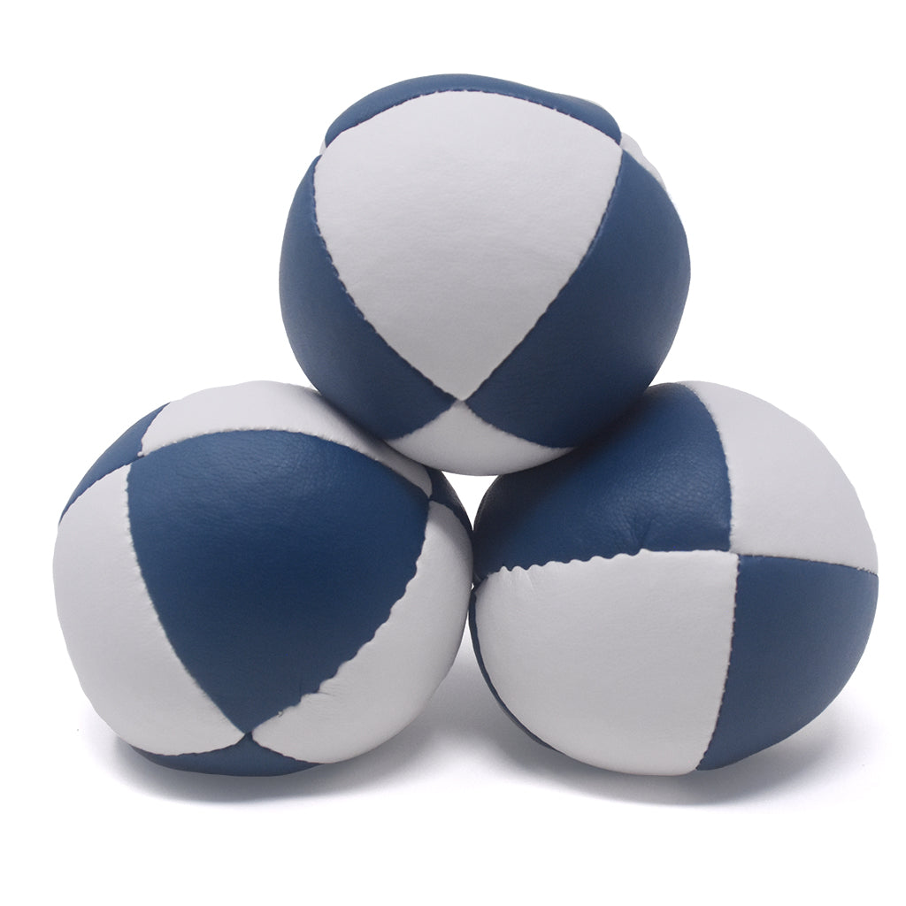 Dark Blue & White Juggling Balls