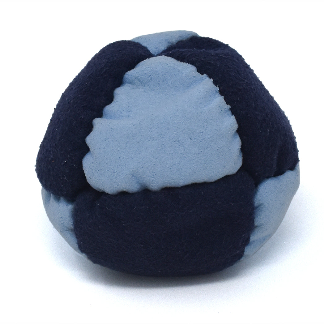8-Panel Twin Tri-force Footbag - Light & Dark Blue