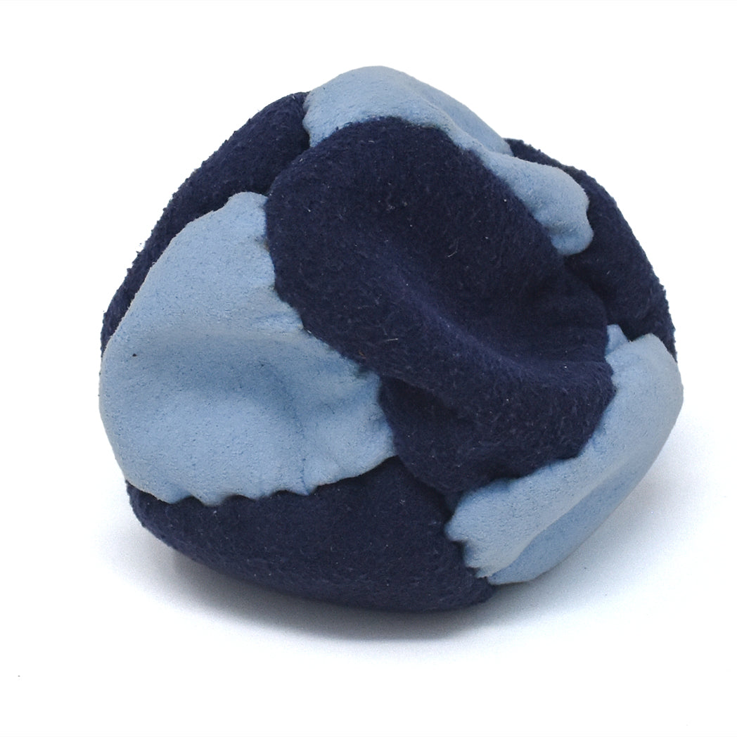 8-Panel Twin Tri-force Footbag - Light & Dark Blue