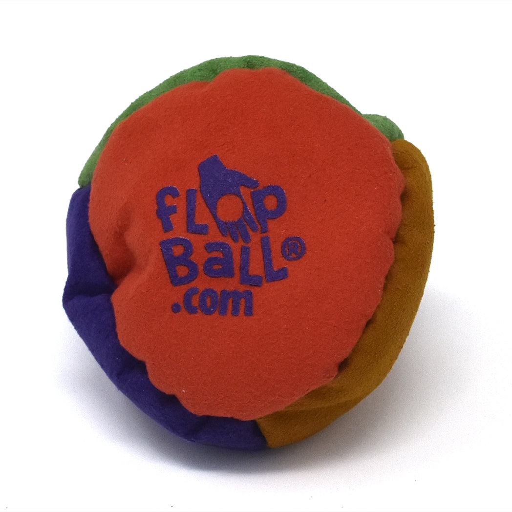 4-panel footbag - Green, Gold, Red, and Purple