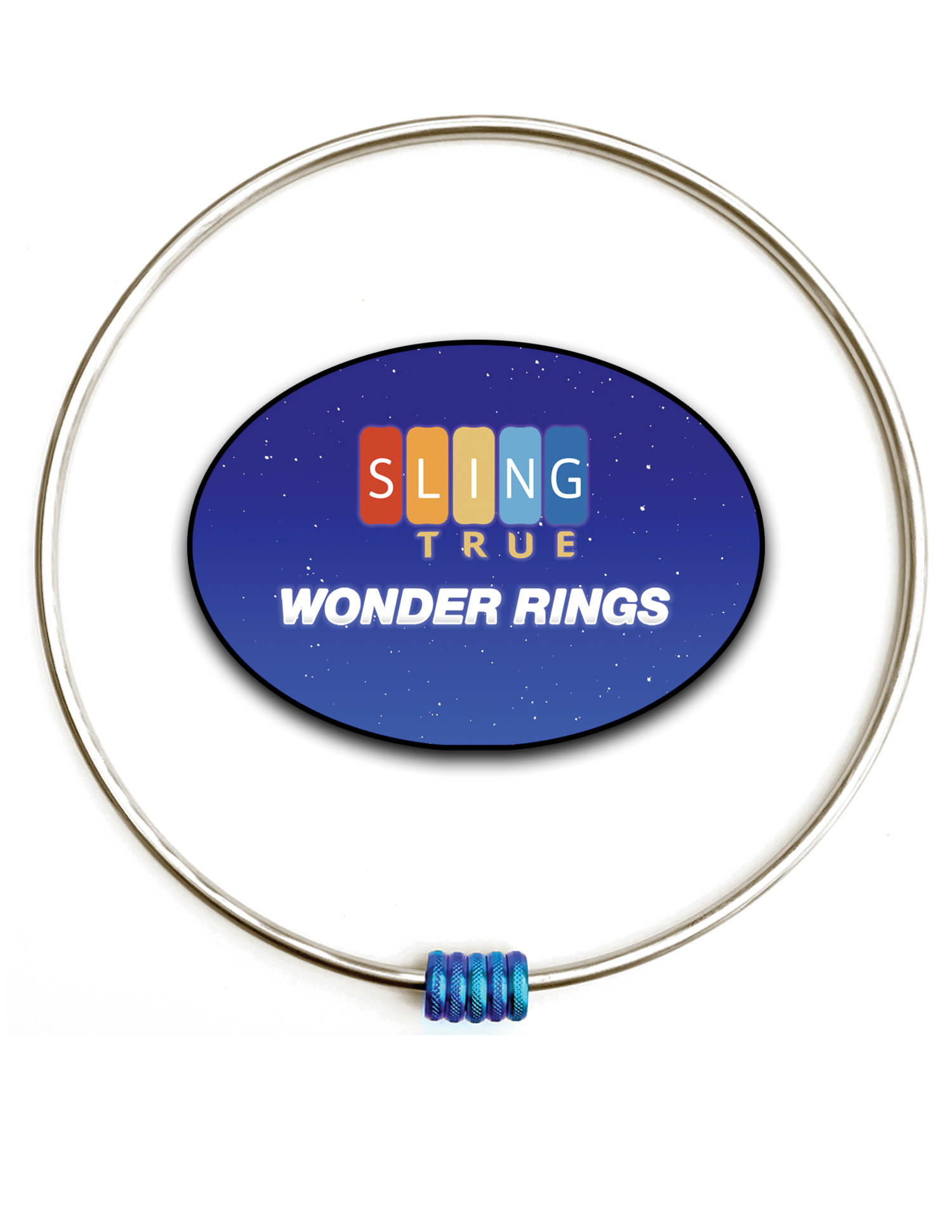 Sling True Skill Toys Sling True Wonder Ring - Titanium - Aquamarine